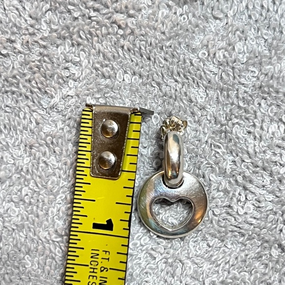 Tiffany & Co earrings.  1999 discontinued sterling silver, removable open heart - Picture 6 of 6